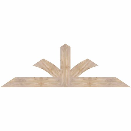 Ekena Millwork Richland Smooth Timber Gable Bracket, Douglas Fir, 72"W x 24"H x 1 1/2"D x 5 1/2"F, 8/12 Pitch GBW072X24X0206RIC00SDF